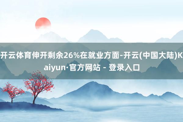 开云体育伸开剩余26%在就业方面-开云(中国大陆)Kaiyun·官方网站 - 登录入口