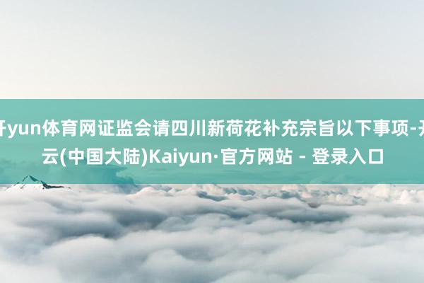 开yun体育网证监会请四川新荷花补充宗旨以下事项-开云(中国大陆)Kaiyun·官方网站 - 登录入口