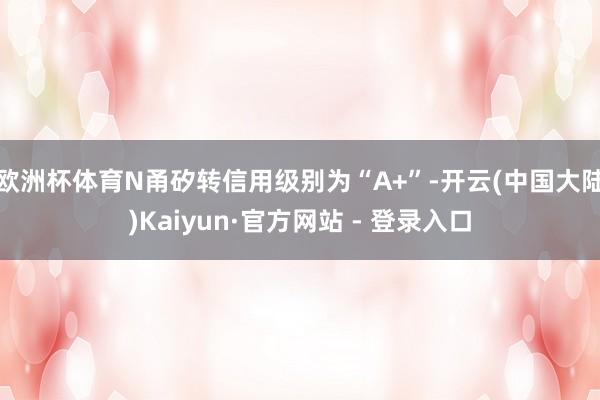 欧洲杯体育N甬矽转信用级别为“A+”-开云(中国大陆)Kaiyun·官方网站 - 登录入口